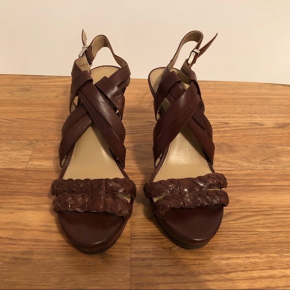 Antonio Melani braided strappy brown heels - Picture 5 of 5